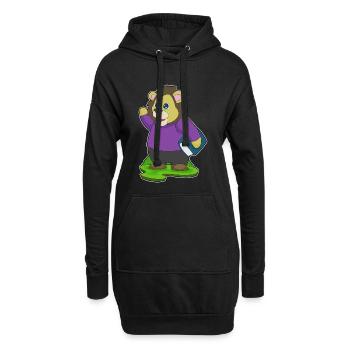 Livre Lion - Sweat-shirt à capuche long Femme - noir - Devant