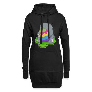 Maulwurf Ostern Osterei - Hoodie-Kleid - Schwarz - Vorne