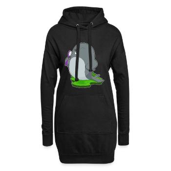 Seehund Zahnbürste - Hoodie-Kleid - Schwarz - Vorne