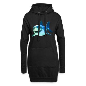 Requin Requin Requin Tigre Requin Requin Gris Grand Requin Blanc - Sweat-shirt à capuche long Femme - noir - Devant