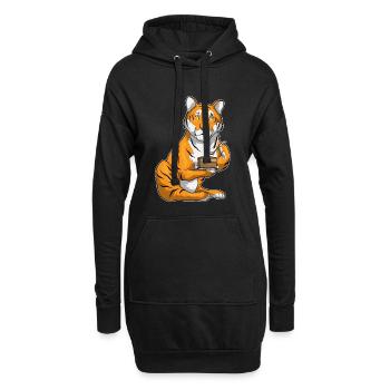 Tiger Kuchen - Hoodie-Kleid - Schwarz - Vorne