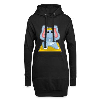 Gymnastique de fitness de yoga d’éléphant - Sweat-shirt à capuche long Femme - noir - Devant