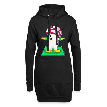 Mushroom Yoga Fitness Gymnastique - Sweat-shirt à capuche long Femme - noir - Devant
