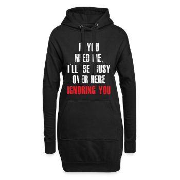 Si tu as besoin de moi, je serai drôle d’affaire - Sweat-shirt à capuche long Femme - noir - Devant
