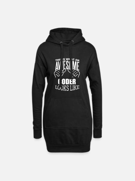 Codeur Codeur Codeur - Sweat-shirt à capuche long Femme - noir