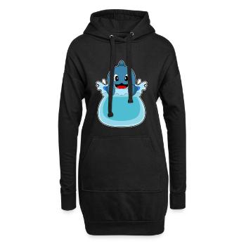 Bassin d’eau du dauphin - Sweat-shirt à capuche long Femme - noir - Devant