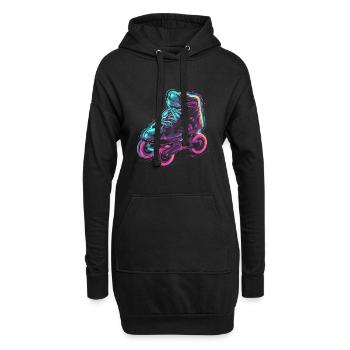Patins à roulettes Steampunk - Sweat-shirt à capuche long Femme - noir - Devant