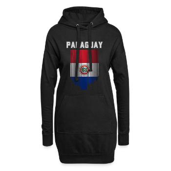 Drapeau paraguayen, fierté paraguayenne - Sweat-shirt à capuche long Femme - noir - Devant