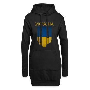 Drapeau ukrainien, fierté ukrainienne - Sweat-shirt à capuche long Femme - noir - Devant