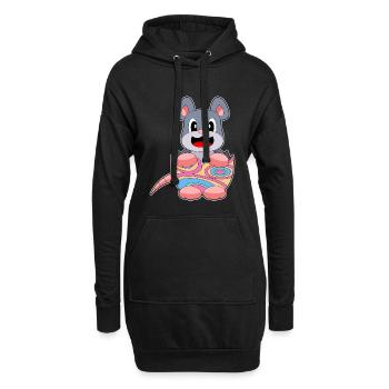 Mouse Easter Easter Egg - Hoodie Dress - black - Front