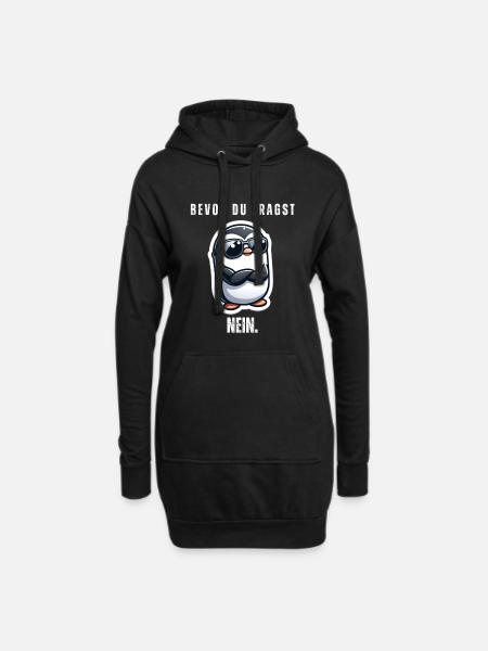 Bevor du fragst: Nein - Hoodie-Kleid - Schwarz