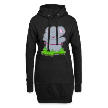Gymnastique d’entraînement Elephant Hoop - Sweat-shirt à capuche long Femme - noir - Devant
