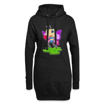 Entraînement au papillon Gymnastique Fitness - Sweat-shirt à capuche long Femme - noir - Devant