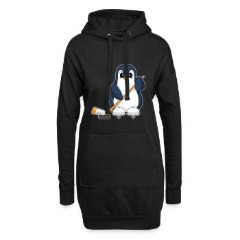 Penguin Hockey Stick de hockey sur glace - Sweat-shirt à capuche long Femme - noir - Devant