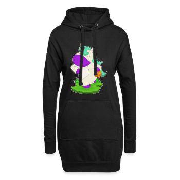 Einhorn Basketballspieler Basketball - Hoodie-Kleid - Schwarz - Vorne