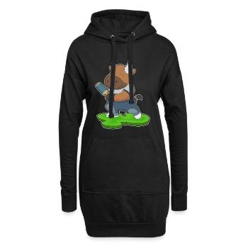 Bull Cricket Batte de cricket - Sweat-shirt à capuche long Femme - noir - Devant