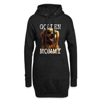 Maman dorée Maman Fête des mères Maman Golden Retriever - Sweat-shirt à capuche long Femme - noir - Devant