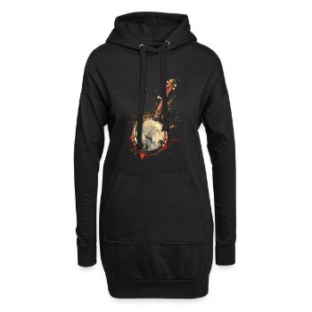 Banjo Éclaboussures de Couleur - Sweat-shirt à capuche long Femme - noir - Devant