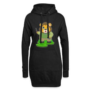 École du Maître Lion Pointeur de Bâtons - Sweat-shirt à capuche long Femme - noir - Devant