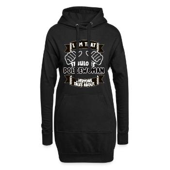 policière drôle dire cadeau - Sweat-shirt à capuche long Femme - noir - Devant