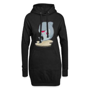 Delfin Lutscher - Hoodie-Kleid - Schwarz - Vorne