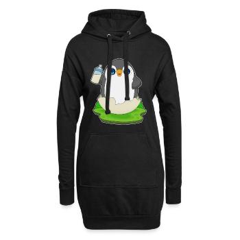 Penguin Biberon Lait - Sweat-shirt à capuche long Femme - noir - Devant