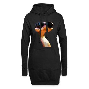 Serpent Python Cobra Mamba Serpent à sonnettes Serpent - Sweat-shirt à capuche long Femme - noir - Devant