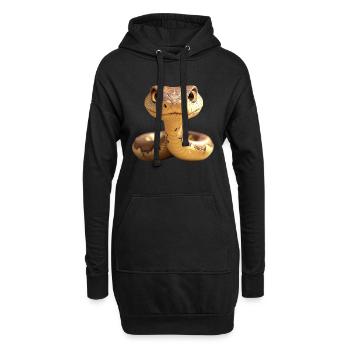Serpent Python Cobra Mamba Serpent à sonnettes Serpent - Sweat-shirt à capuche long Femme - noir - Devant