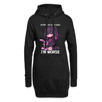 Not Like Other Girls Kawaii Goth Bunny Geschenk - Hoodie-Kleid - Schwarz - Vorne