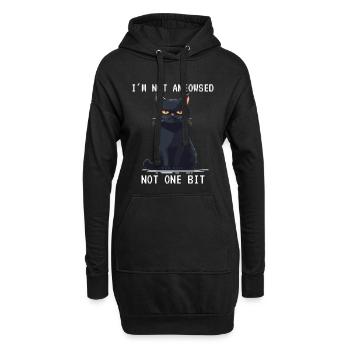I'm Not Ameowsed Pixelart Grimmige Katze Pixel - Hoodie-Kleid - Schwarz - Vorne