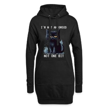 I'm Not Ameowsed Schwarze Katze Pixelart Pixel - Hoodie-Kleid - Schwarz - Vorne