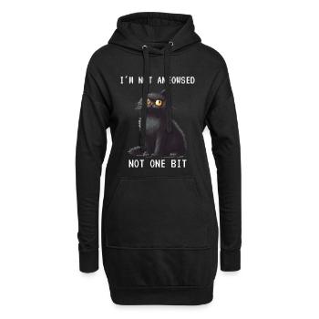 I'm Not Ameowsed Grimmige Katze Pixelart Pixel - Hoodie-Kleid - Schwarz - Vorne