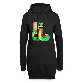 Schlange Cricket Cricketschläger - Hoodie-Kleid - Schwarz - Vorne