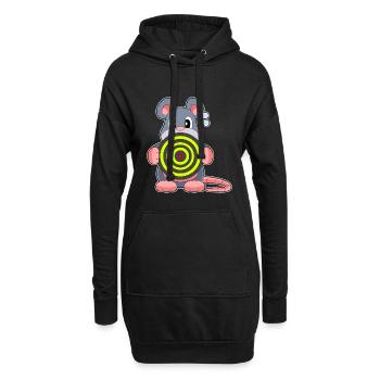 Cible de fléchettes de souris - Sweat-shirt à capuche long Femme - noir - Devant