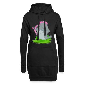 Arc de flèche d’archer de sceau - Sweat-shirt à capuche long Femme - noir - Devant