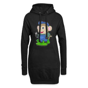 Atelier de Clé à Molette Mécanique Singe - Sweat-shirt à capuche long Femme - noir - Devant