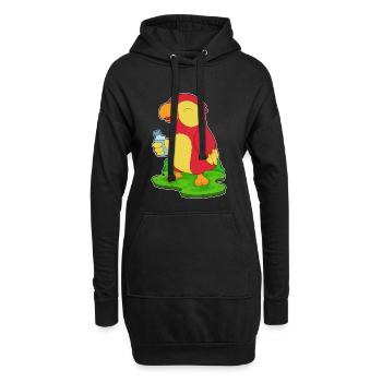 Bouteille d’eau Parrot - Sweat-shirt à capuche long Femme - noir - Devant