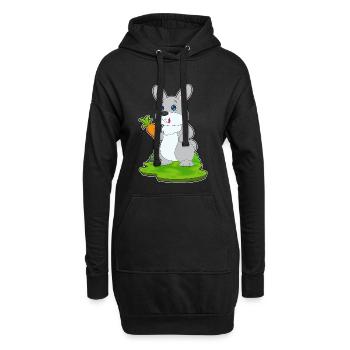 Lapin Carotte - Sweat-shirt à capuche long Femme - noir - Devant