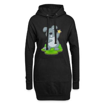 Rabbit Star - Hoodie Dress - black - Front