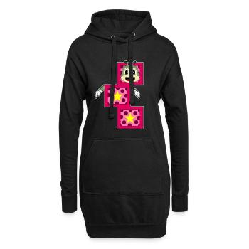Magie du sorcier chenille - Sweat-shirt à capuche long Femme - noir - Devant