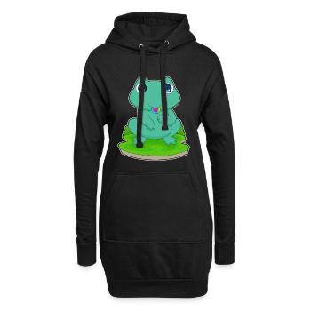 Frosch Lutscher - Hoodie-Kleid - Schwarz - Vorne