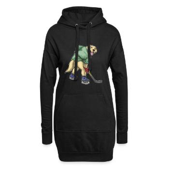 Labrador Hockey Hockey Sticks - Sweat-shirt à capuche long Femme - noir - Devant
