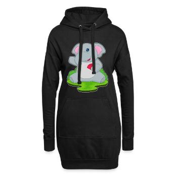 Elephant Poker Cartes de poker - Sweat-shirt à capuche long Femme - noir - Devant
