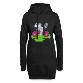 Vélo raton laveur - Sweat-shirt à capuche long Femme - noir - Devant