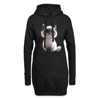 Ragdoll Katze Ragdollkatze Cat Süße Ragdoll Katzen - Hoodie-Kleid - Schwarz - Vorne