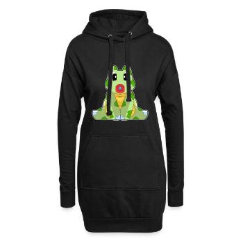 Schildkröte Baby Schnuller - Hoodie-Kleid - Schwarz - Vorne