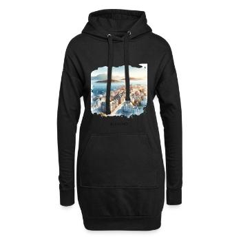Ålesund Stadtansicht Skandinavien Norwegen Sommer - Hoodie-Kleid - Schwarz - Vorne