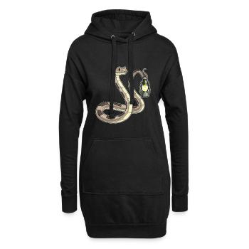 Lanterne serpent - Sweat-shirt à capuche long Femme - noir - Devant