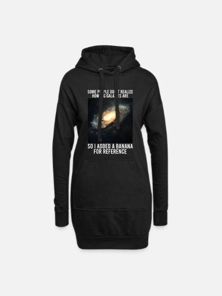 galaxy memes science astrophysics astrology - Hoodie Dress - black