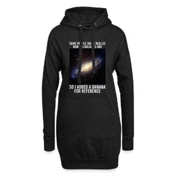 galaxie mèmes science astrophysique astrologie - Sweat-shirt à capuche long Femme - noir - Devant